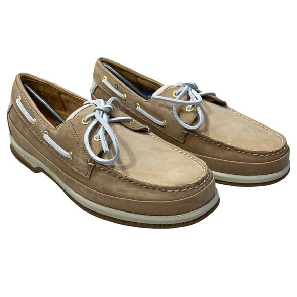 Sperry Men's Gold 2 Eye Greige 10.5M 0219491Boat Shoe Top Sider - Picture 1 of 8